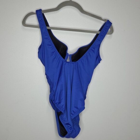 Miraclesuit Escape Blue Underwire Tummy Control One‑Piece Swimsuit Size 10 - Picture 5 of 11